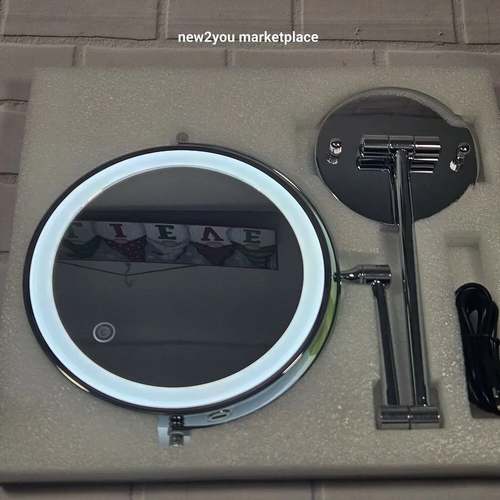Rechargeable Wall Mounted Lighted Makeup Vanity Mirror 8